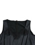 Dolce & Gabbana Black Polyester Lace Trim Sheath Midi Dress